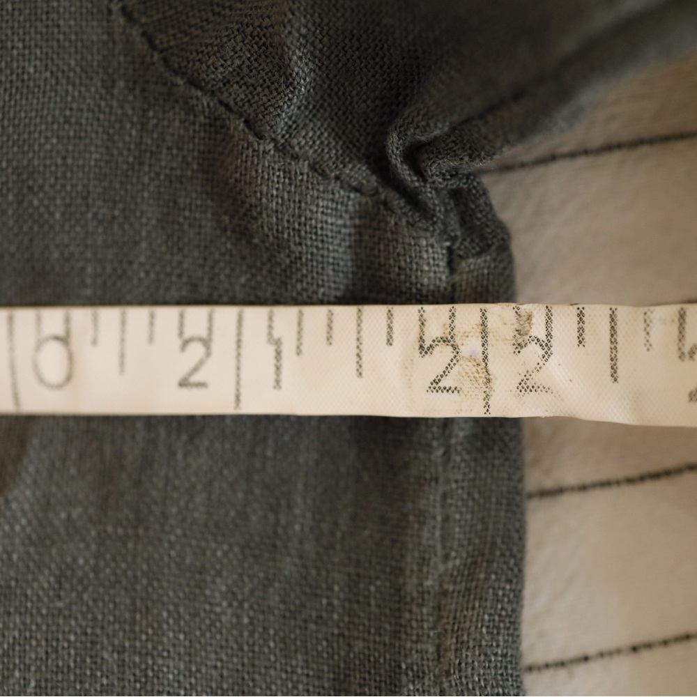 100% Linen Green Top - Picture 6 of 6